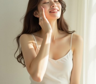 A_young_Korean_woman_wearing_jeans_tilting_her_he-1737964569254.png width: 100%; height : 150px